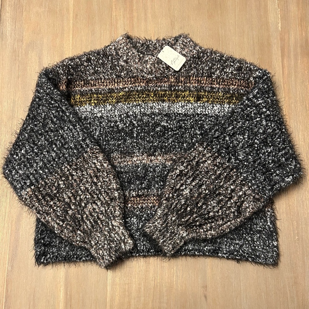 Cozy Free People Candy Lane Multicolor Knit Sweater